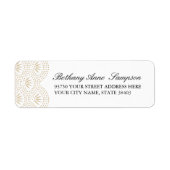 Deco Seigaiha retour adreslabels Etiket (Voorkant)