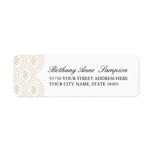 Deco Seigaiha retour adreslabels Etiket (Voorkant)