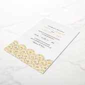 Deco Seigaiha Wedding Gold Folie Uitnodiging (Gedraaid)