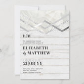Deco Shabby Silver Minimalist Typography Wedding (Voorkant)