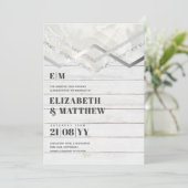Deco Shabby Silver Minimalist Typography Wedding (Staand voorkant)