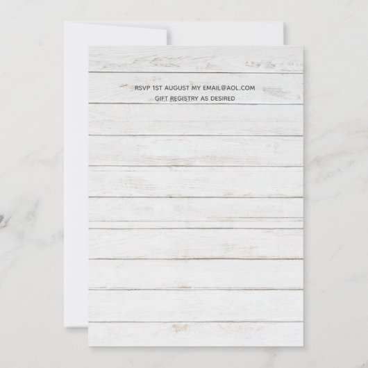 Deco Shabby Silver Minimalist Typography Wedding (Achterkant)