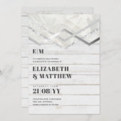 Deco Shabby Silver Minimalist Typography Wedding (Voorkant / Achterkant)