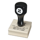 Deco Sneeuwvlok Script Vakantie Rubberstempel (Stempel)
