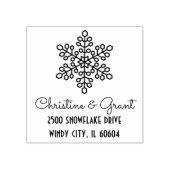 Deco Snowflake Script Holiday Rubberstempel (Afrduk)