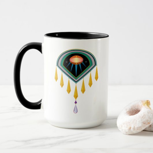 Deco Space Egg Mok 15oz. (Met donut)
