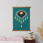 Deco Space Egg Wood Topped Tapestry Hangend Wandkleed (Slaapkamer)