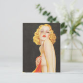  deco spuit een meisje op briefkaart (Staand voorkant)