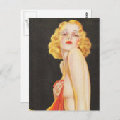  deco spuit een meisje op briefkaart (Voorkant / Achterkant)