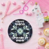 Deco Star Space en Jouw tekst Papieren Bordje (Feest)