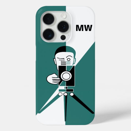 Deco stijl fotograaf en camera Case-Mate iPhone case (Achterkant)