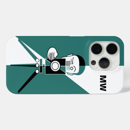 Deco stijl fotograaf en camera Case-Mate iPhone case (Achterkant (horizontaal))