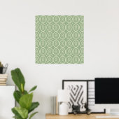 deco Stijl Poster Groen/Ecru (Thuiskantoor)