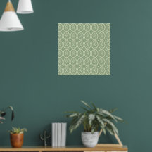  deco Stijl Poster Groen/Ecru