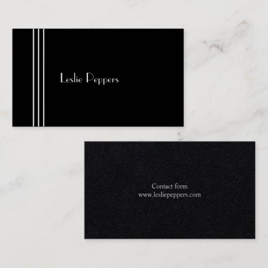 Deco Stripes van Leslie Peppers Visitekaartje (Voorkant / Achterkant)