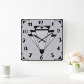 Deco Style Clock. Vierkante Klok (Huis)