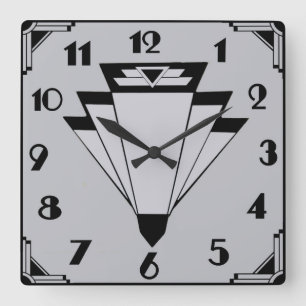 Deco Style Clock. Vierkante Klok