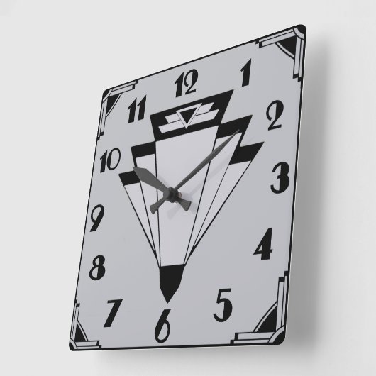 Deco Style Clock. Vierkante Klok (Hoek)