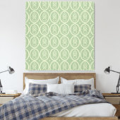 deco Style Green/ Ecru Canvas afdrukken (Insitu (Slaapkamer))