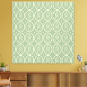 deco Style Green/ Ecru Canvas afdrukken (Insitu (Woonkamer))