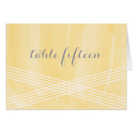 Deco-tabelnummer gele Waterverf (Voorkant Horizontaal)