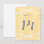 Deco-tabelnummer gele Waterverf Briefkaart (Voorkant / Achterkant)