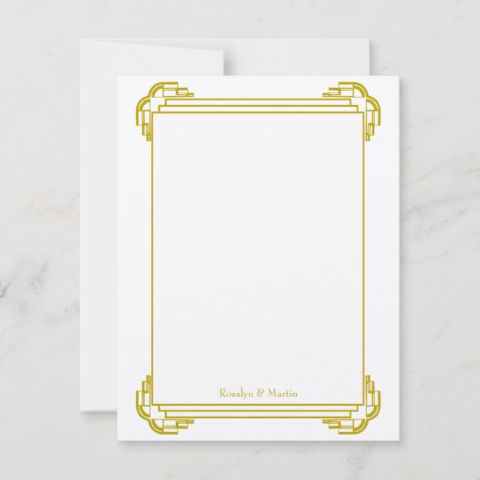 Deco tan lijst bruiloft aangepast bedankt voor je  notitiekaartje (Voorkant)