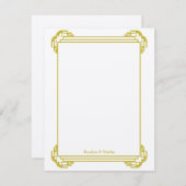 Deco tan lijst bruiloft aangepast bedankt voor je  notitiekaartje (Voorkant / Achterkant)