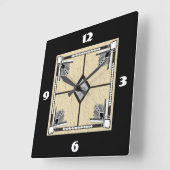 deco-tegel vierkante klok (Hoek)