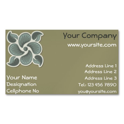 Deco Tile 2 Magnetisch Visitekaartje (Voorkant)