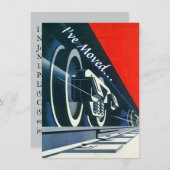  Deco-trein verplaatst nieuwe adresaankondiging Aankondiging (Voorkant / Achterkant)