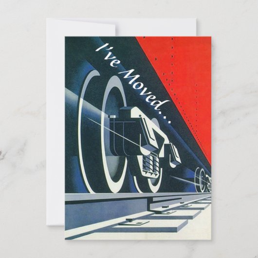  Deco-trein verplaatst nieuwe adresaankondiging Aankondiging (Voorkant)