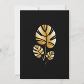 Deco Tropical Leaf Gold Boho Lijst 50ste verjaarda Kaart (Achterkant)