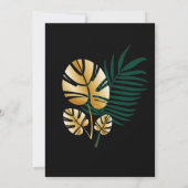 Deco Tropical Oerwoud Gold Boho Lijst 40e verjaard Kaart (Achterkant)