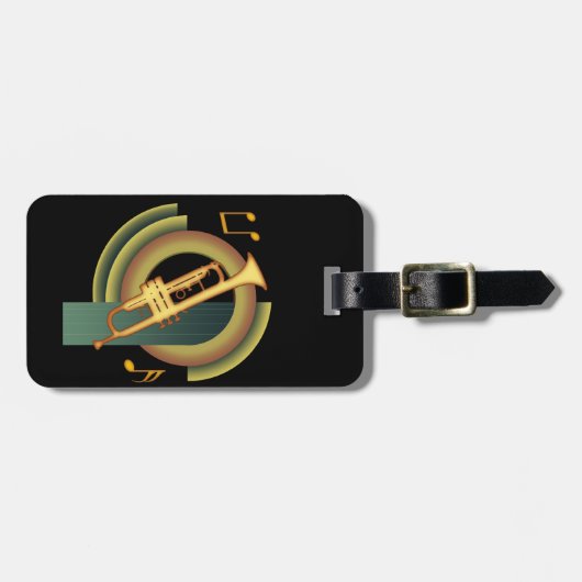 Deco Trumpet Bagagelabel (Voorkant horizontaal)