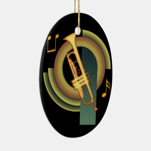 Deco Trumpet Keramisch Ornament (Rechts)