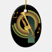 Deco Trumpet Keramisch Ornament (Voorkant)