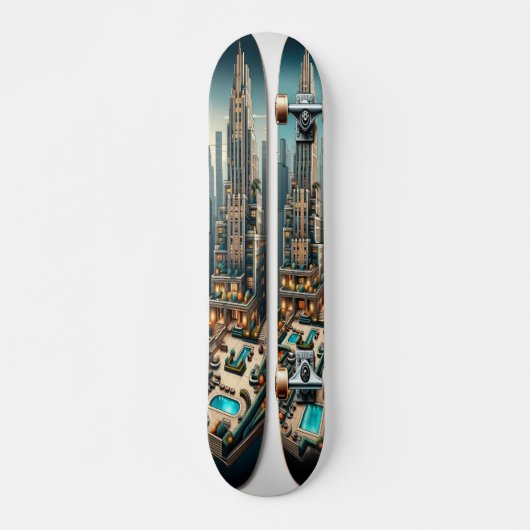 "Deco Urban Heights Deck" Persoonlijk Skateboard (Voorkant)