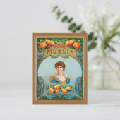 Deco Victoriaans Royal Muslin kunstwerk Briefkaart (Staand voorkant)