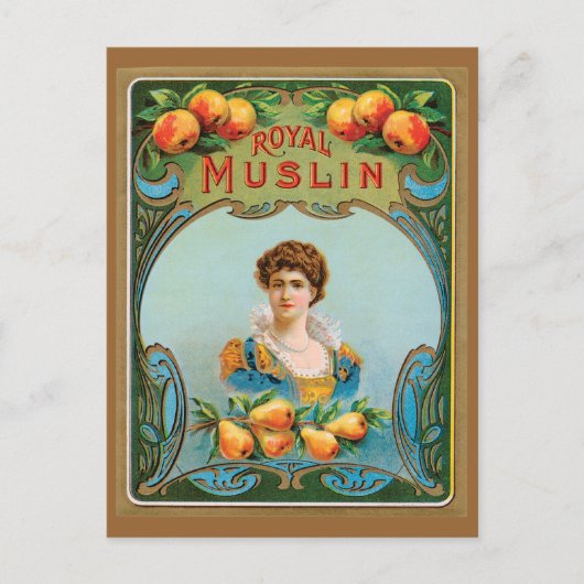 Deco Victoriaans Royal Muslin kunstwerk Briefkaart (Voorkant)