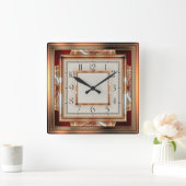 Deco Vierkante Klok (Huis)