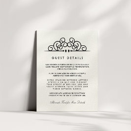 Deco Vourish Wedding Guest Information Informatiekaartje