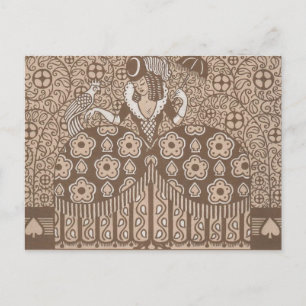  Deco-vrouw in de dress Briefkaart