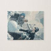 Deco Yuletide | Eerste Sneeuwval Kerstmis Legpuzzel (Horizontaal)