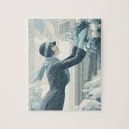 Deco Yuletide | Kerstkrans Welkom Legpuzzel (Verticaal)