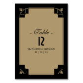 Deco Zwart & Goud Tafel Kaart (Voorkant)