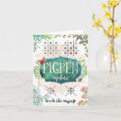 Decodeer uw bericht met de Pigpen-code Kaart (Gele Bloem)