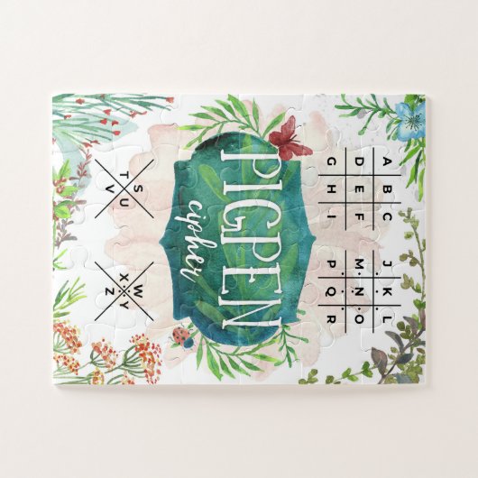 Decodeer uw bericht met de Pigpen-code Legpuzzel (Horizontaal)