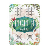 Decodeer uw bericht met de Pigpen-code Magneet (Verticaal)