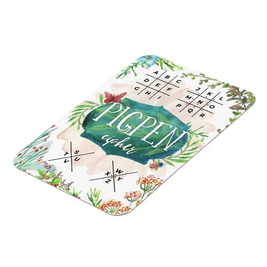 Decodeer uw bericht met de Pigpen-code Magneet (Linkerzijde)